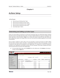 Actions Setup
