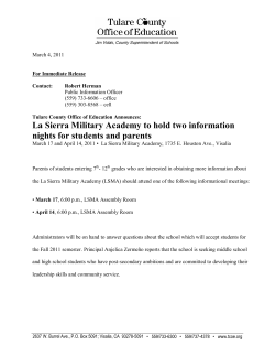 La Sierra Military Academy to hold two information nights for