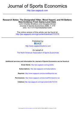 Journal of Sports Economics