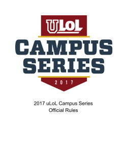 2017 uLoL Campus Series Official Rules