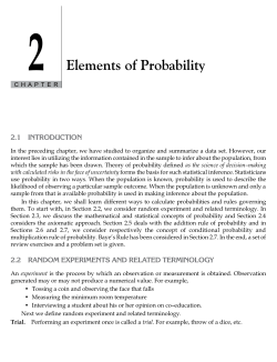 Elements of Probability
