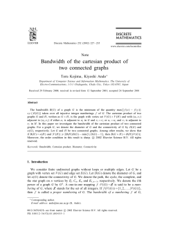 Bandwidth of the cartesian product of two connected graphs