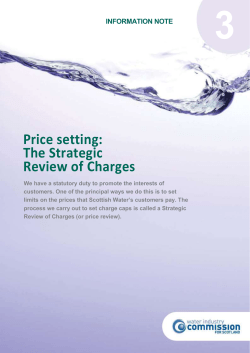 Price setting: The Strategic Review of Charges