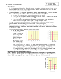 Ch 3 Stoichiometry