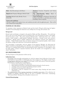 Job Description - National Trust for Scotland