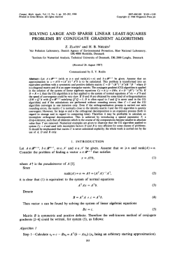 solving large and sparse linear least-squares