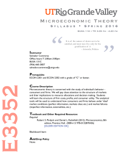 Microeconomic Theory