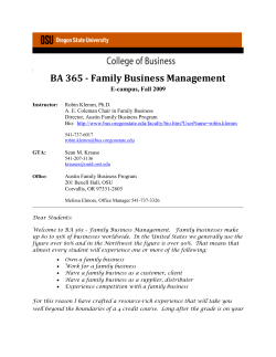BA 365 - Family Business Management