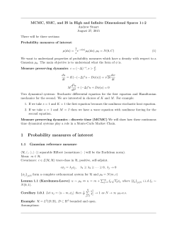 1 Probability measures of interest