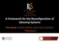 A Framework for the Reconfiguration of Ubicomp Systems