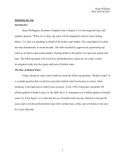 Ryan Williams Writ 340 Fall 2013 Defending the Tap Introduction