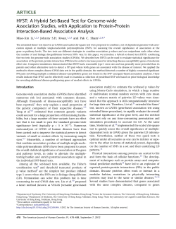 HYST: A Hybrid Set-Based Test for Genome