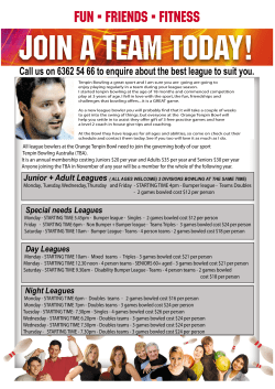 Call us on 6362 54 66 to enquire about the best league to suit you.