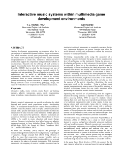 Interactive music systems within multimedia game development