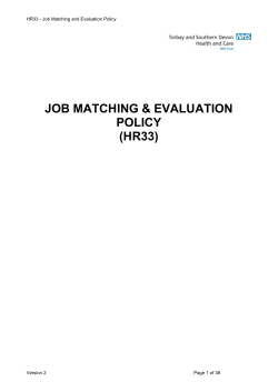 Appendix 8 &ndash; Job Evaluation Band Ranges