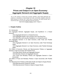 Chapter 19 Prices and Output in an Open Economy: Aggregate