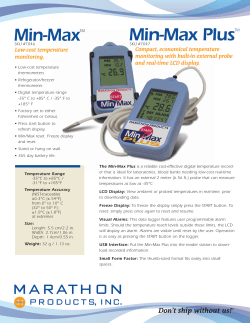 Min-Max PlusTM Min-MaxTM - Marathon Products, Inc.