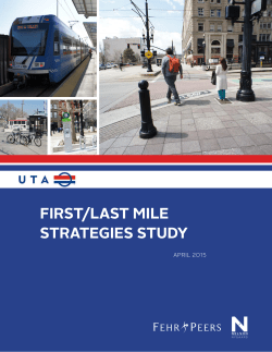 first/last mile strategies study