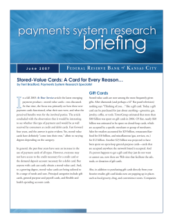 Stored-Value Cards: A Card for Every Reason