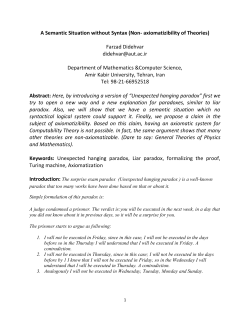 A Semantic Situation without Syntax (Non- axiomatizibility of