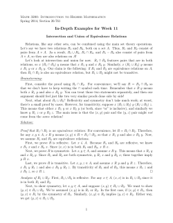 Set operations with equivalence relations, and a famous mod trick