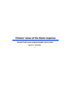 Citizens` views of the Ebola response