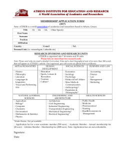 Membership Form - Athens Institute for Education and Research