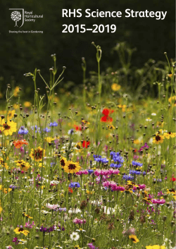 The RHS Science Strategy 2015&ndash;2019