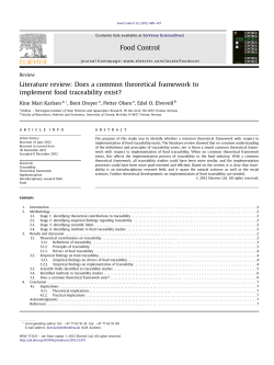 Literature review: Does a common theoretical framework to