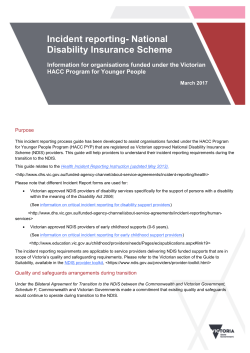 NDIS HACC providers - Department of Human Services, Victoria