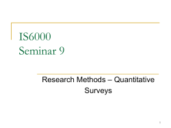 IS6000 Seminar 9