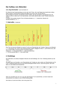 Der Aufbau von Akkorden
