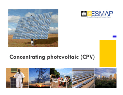 Concentrating photovoltaic (CPV)