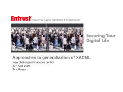 Approaches to generalization of XACML