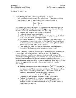 Homework 4 Fall 16 Econ/TIM 166a Game Theory