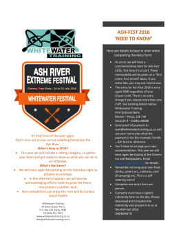 ASH-FEST 2016 - Whitewater Training