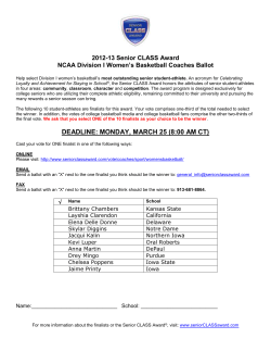 NCAA Division I Women`s Basketball Coaches Ballot