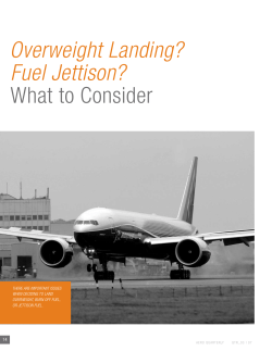 Overweight landing? fuel jettison? What to consider