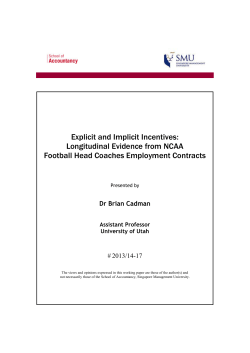Explicit and Implicit Incentives: Longitudinal