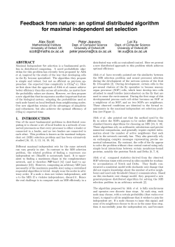 an optimal distributed algorithm for maximal independent set selection