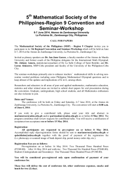 5 Mathematical Society of the Philippines