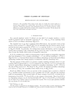 CHERN CLASSES OF CRYSTALS 1. Introduction On a smooth