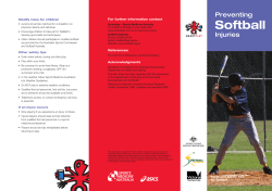 Preventing Softball Injuries