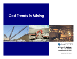 Cost Trends in Mining