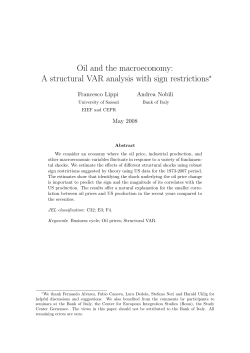Oil and the macroeconomy: A structural VAR