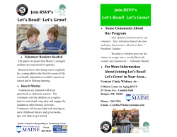 Let`s Read! Let`s Grow! - UMaine Center on Aging