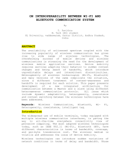 on interoperability between wi-fi and bluetooth communication system