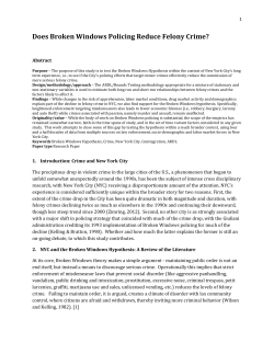 Does Broken Windows Policing Reduce Felony Crimes?