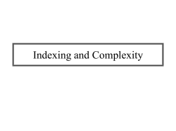 Indexing and Complexity