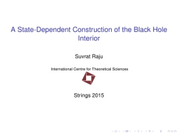 A State-Dependent Construction of the Black Hole Interior